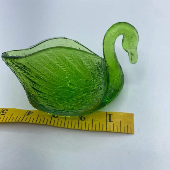Vintage Dugan green swan  candle tea light holder Figurine shelf decor retro - Picture 8 of 8